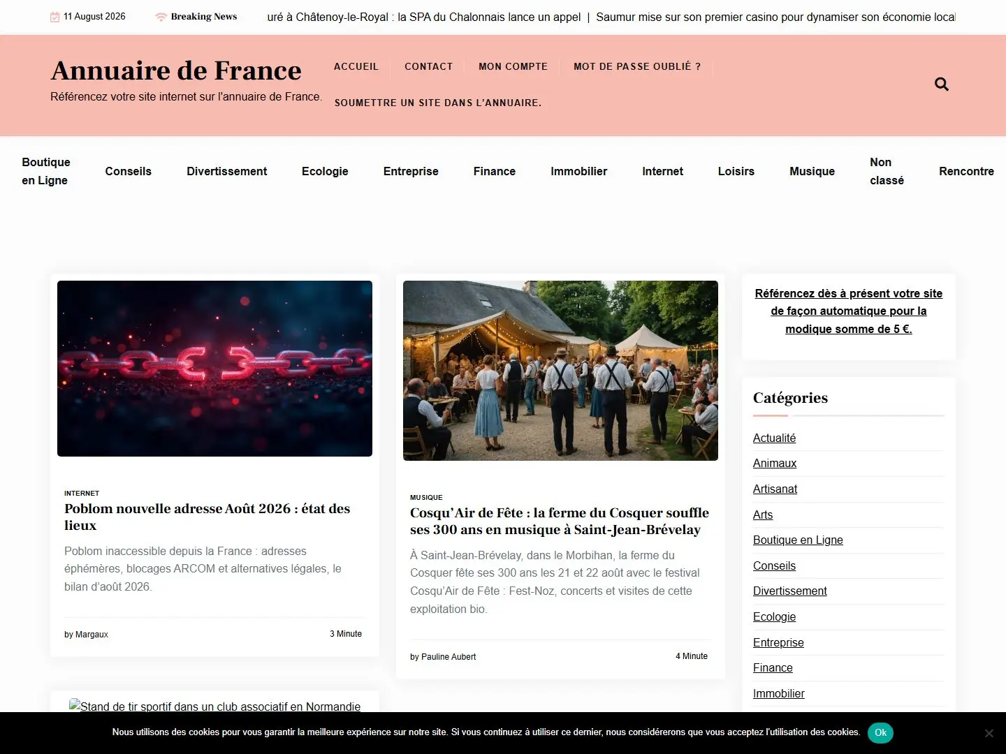 Aperçu de annuaire-de-france.fr
