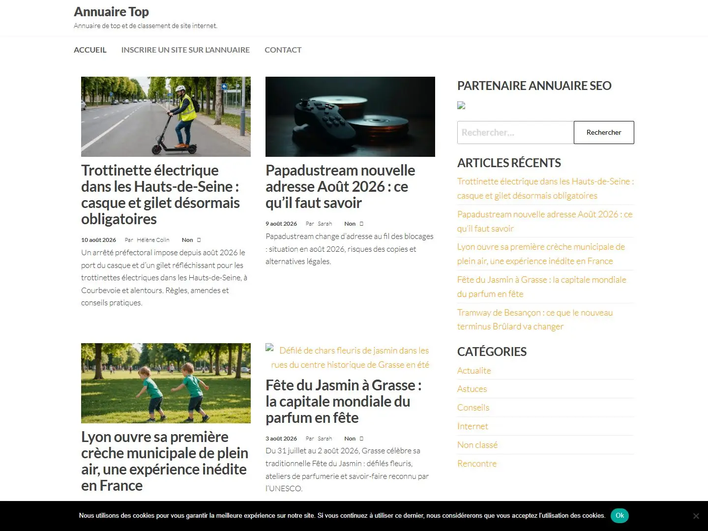 Aperçu de annuairetop.fr